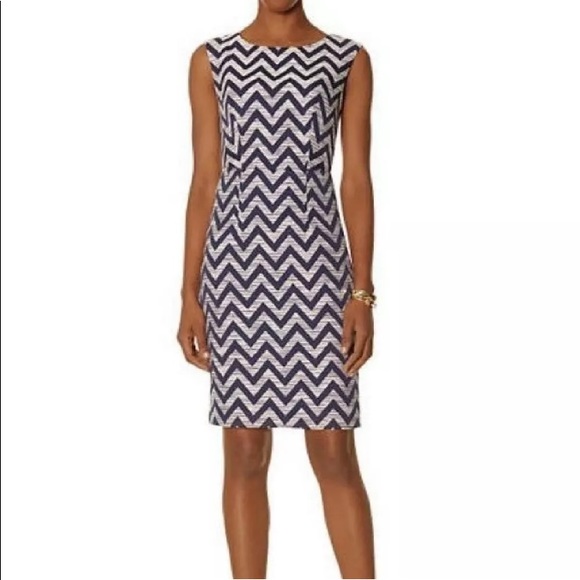 The Limited Dresses & Skirts - New The Limited Blue & White Chevron dress size 2